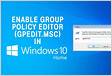 Como habilitar gpedit.msc no Windows 10 home